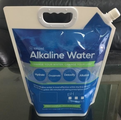 Sıvı 2.5L Çevre Dostu Plastik Ambalaj 4 CMYK Renkli Nozullu Stand Up Kılıfı
